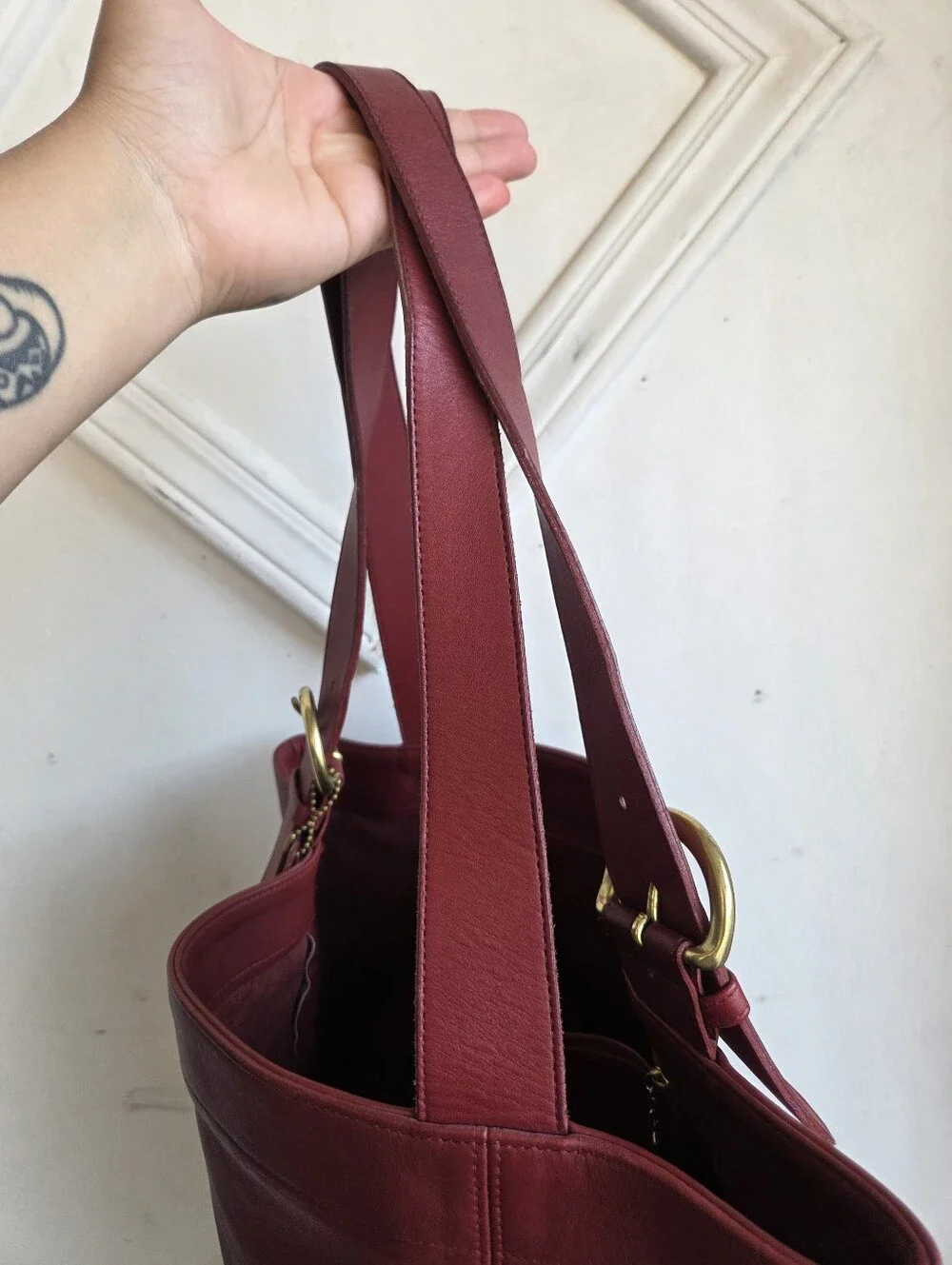 Vintage Coach Red Soho Tote XL Duffle 4082🔥❤️